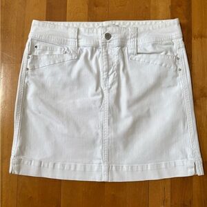 White House Black Market White Denim Mini Skirt
